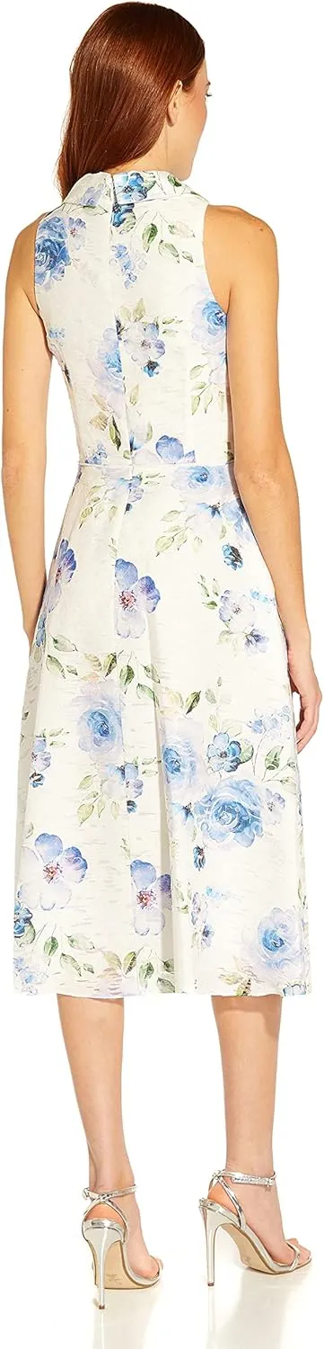 Adrianna Papell Women's Printed Jacquard Shirt Dress