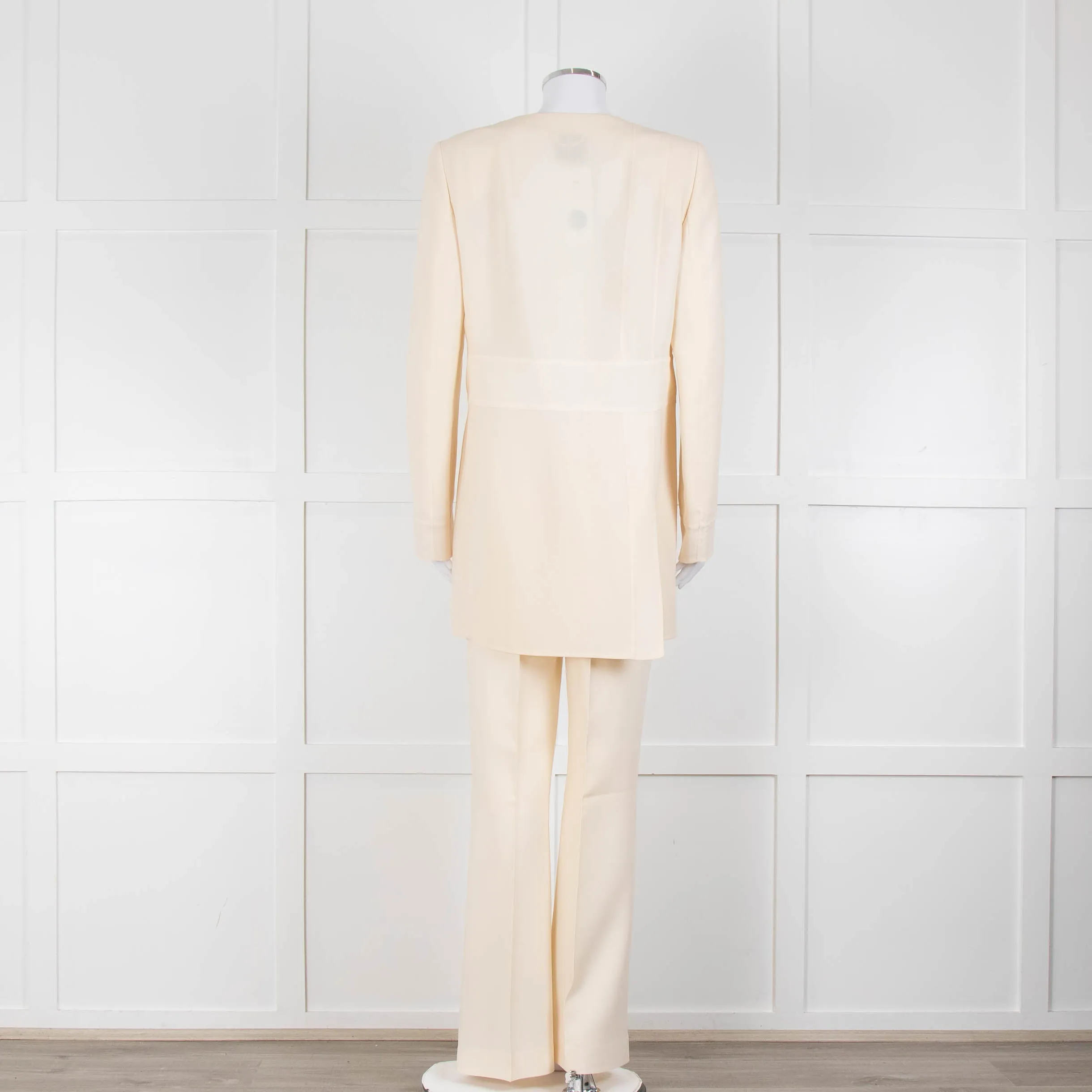 Akris Cream Wool Tailored Trousers