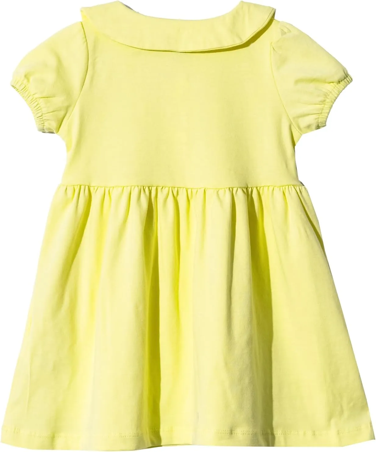 Baby and Toddler Girl Dress Short Sleeve Buttoned Collar for 3 Months to 5T Size Soft Cotton Baby Girl Dress