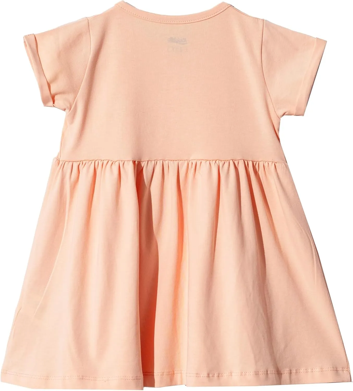 Baby and Toddler Girl Dress Short Sleeve Buttoned Collar for 3 Months to 5T Size Soft Cotton Baby Girl Dress