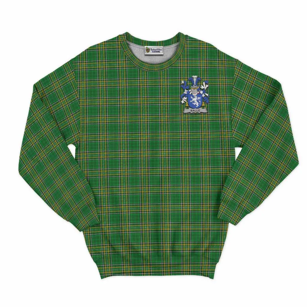 Balle Irish Clan Tartan Sweatshirt with Coat of Arms