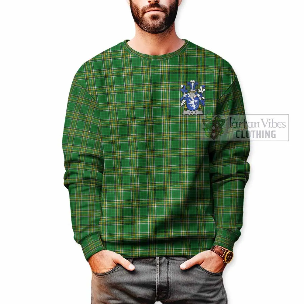 Balle Irish Clan Tartan Sweatshirt with Coat of Arms