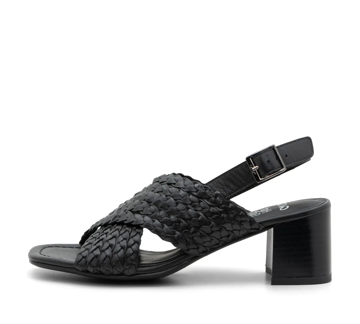 Benson Women's Woven Dress Sandal 50mm - Black 01