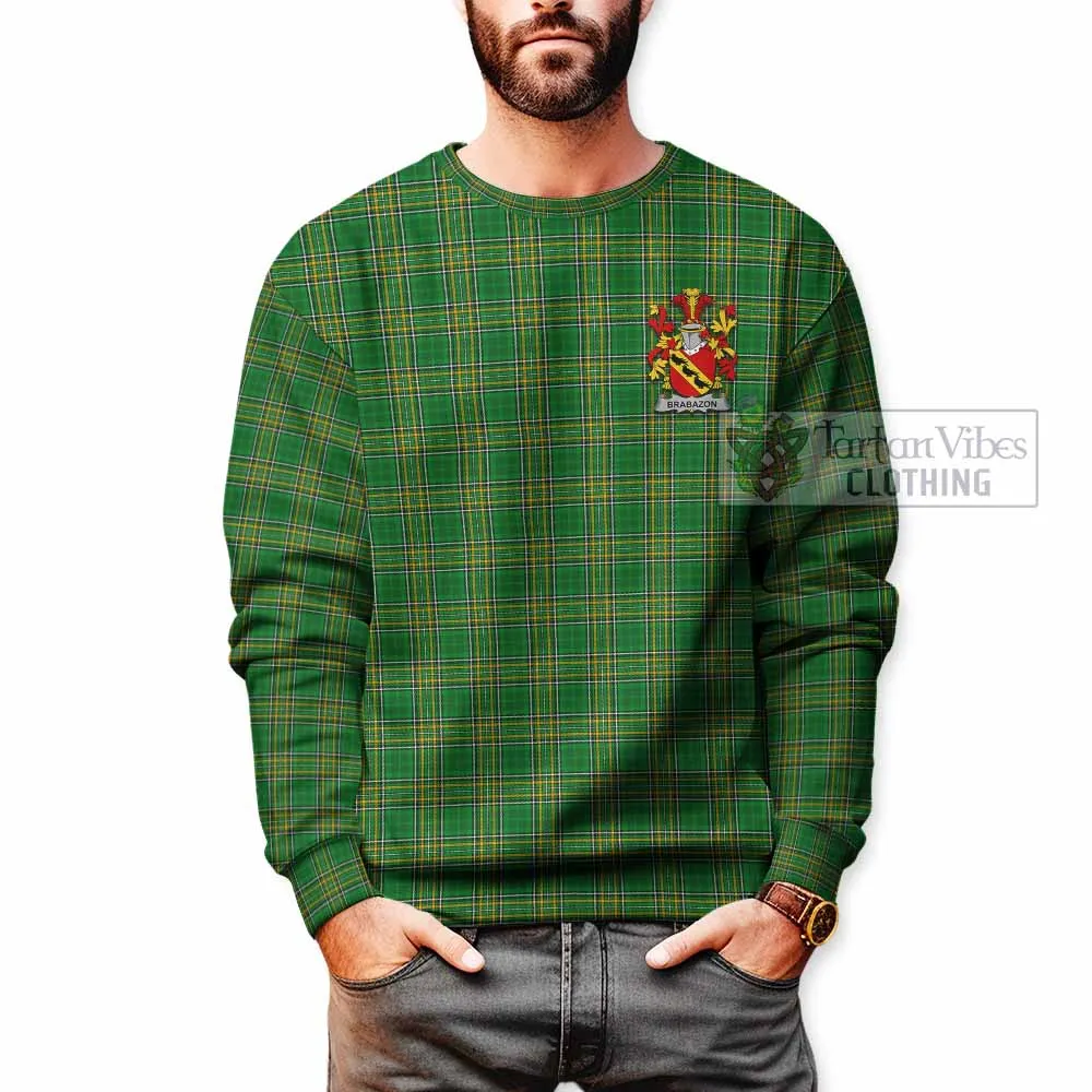 Brabazon Irish Clan Tartan Sweatshirt with Coat of Arms