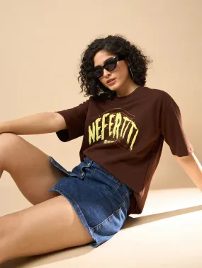 Brown relaxed Fit T-Shirt