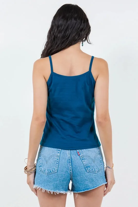 Butterfly Embroidered Tank Top