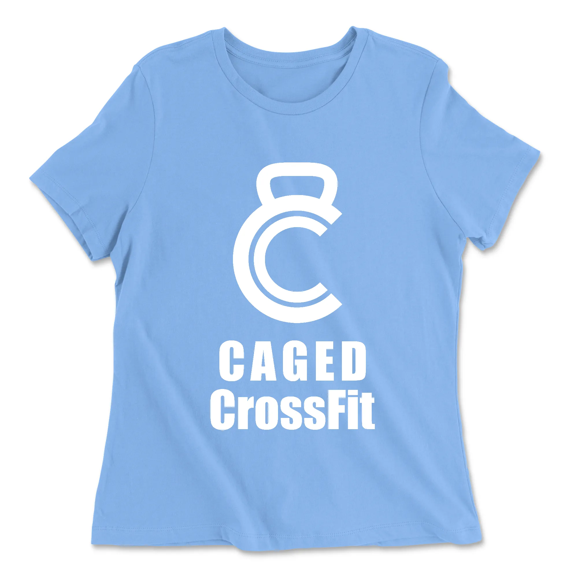 Caged CrossFit White Womens - Relaxed Jersey T-Shirt