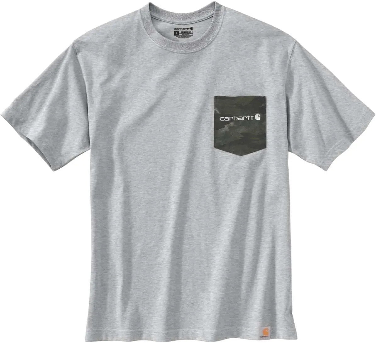 Carhartt Men's Relaxed Fit Heavyweight Short Sleeve Camo Pocket T-Shirt