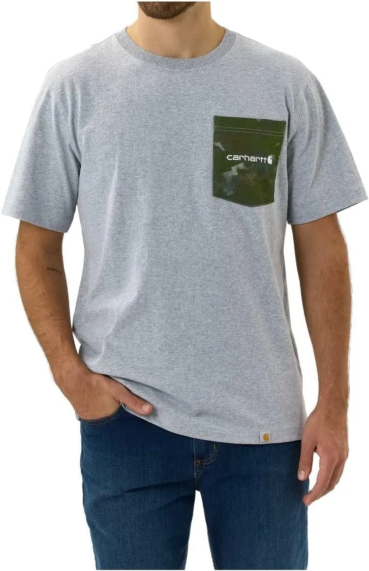 Carhartt Men's Relaxed Fit Heavyweight Short Sleeve Camo Pocket T-Shirt