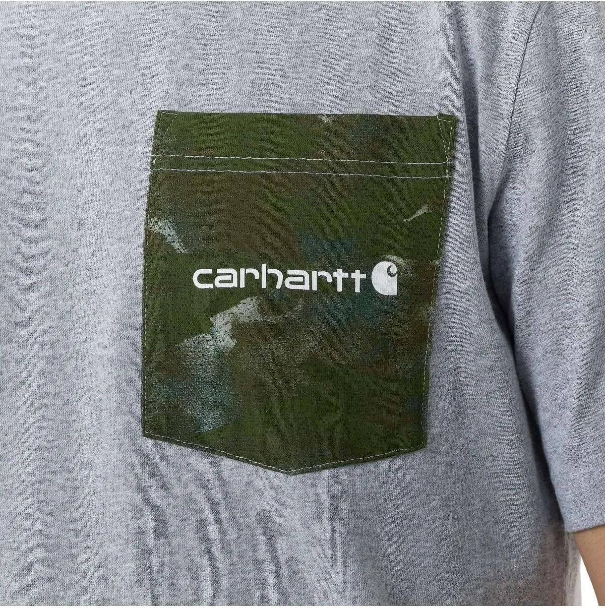 Carhartt Men's Relaxed Fit Heavyweight Short Sleeve Camo Pocket T-Shirt
