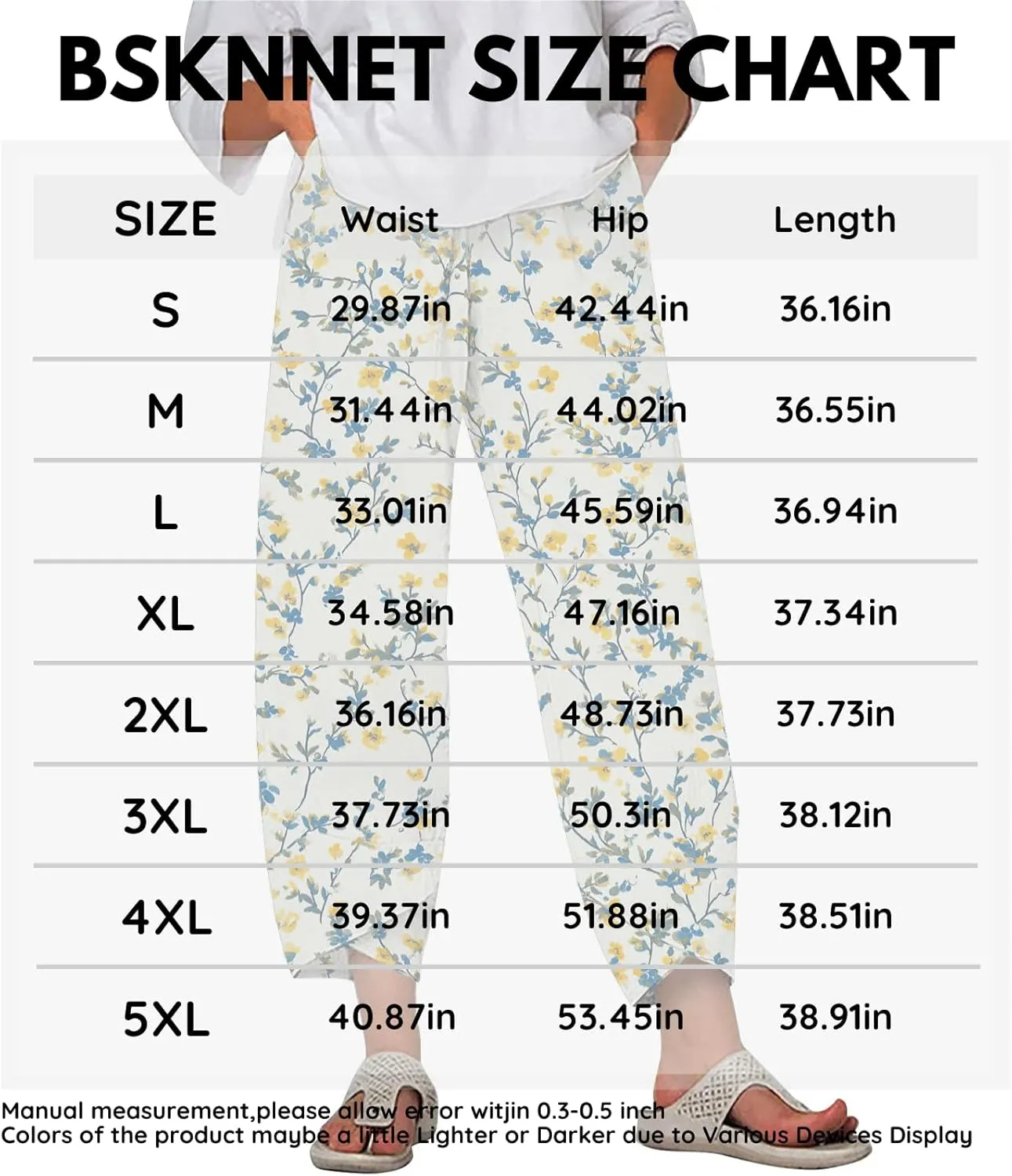 Cotton Linen Pants for Women 2025 Summer Capri Print Wide Leg Pants Palazzo Cropped Comfy Trousers with Pockets