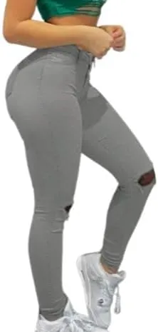 Cropped Skinny Fit Ripped Jeans for Women, Black, Light Grey, Light Wash, 4(S)-12(XL), High Stretch Denim Blend