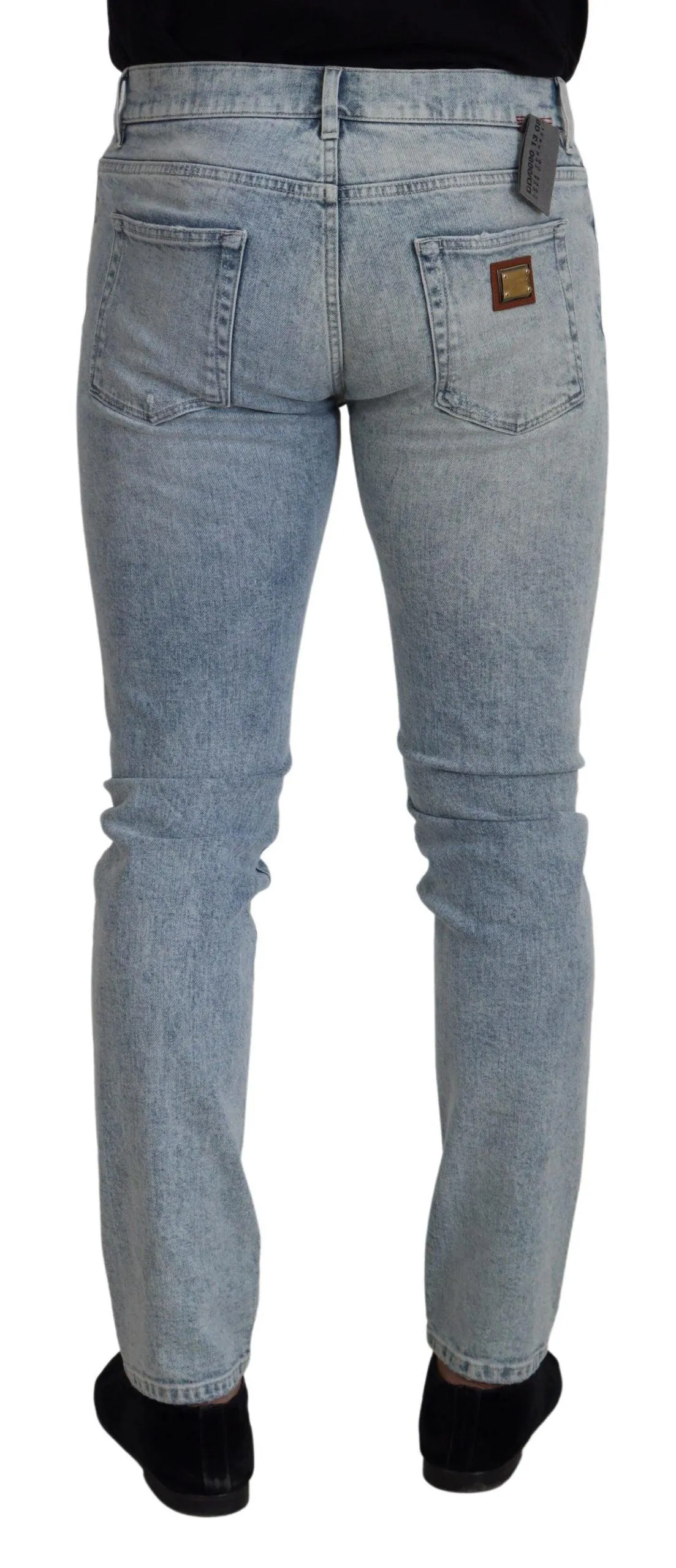 Dolce & Gabbana Light Blue Cotton Slim Fit Denim Jeans
