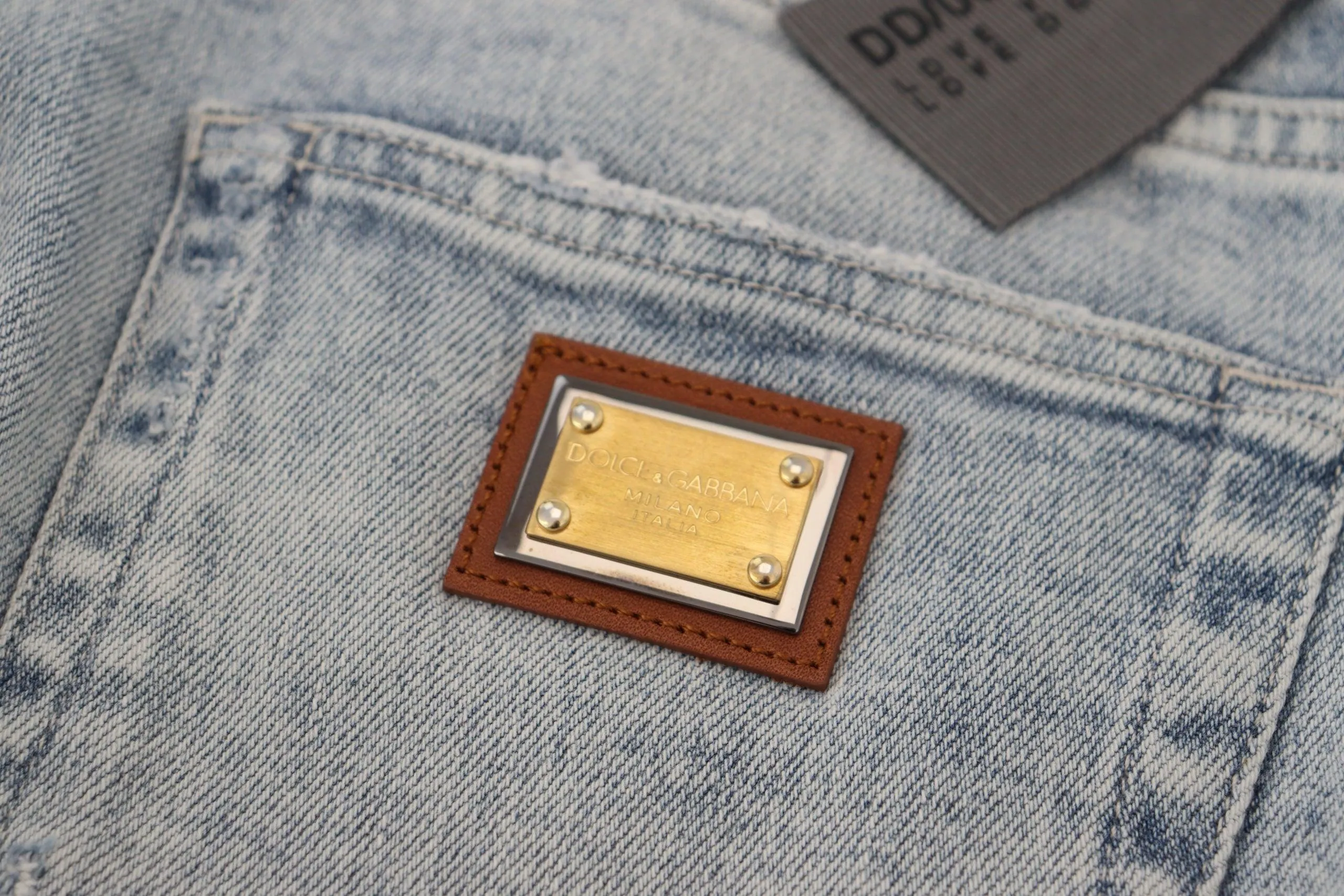 Dolce & Gabbana Light Blue Cotton Slim Fit Denim Jeans