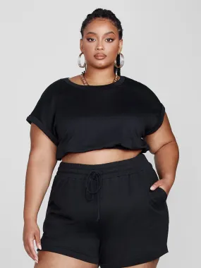 Fashion To Figure - Juliette Cropped French Terry Tee
