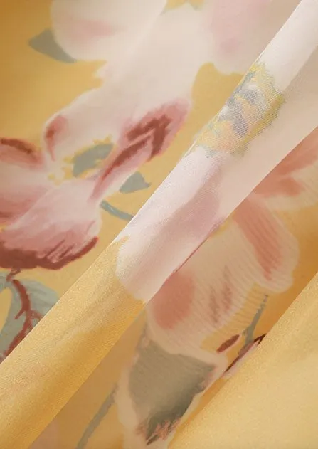 FLORAL RUFFLE VACATION DRESS
