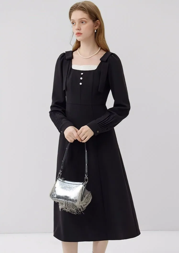 FRENCH PRESS PLEATED SLIM DRESS