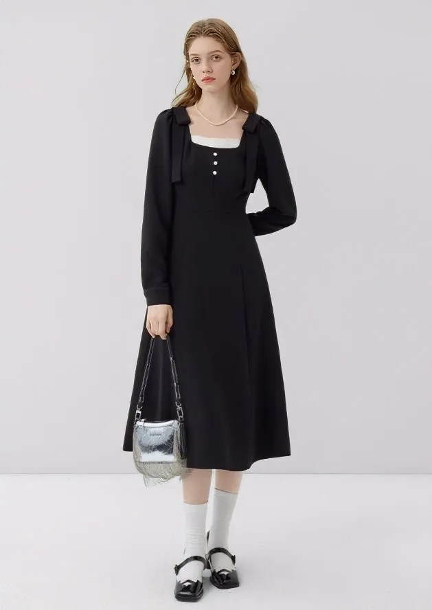FRENCH PRESS PLEATED SLIM DRESS