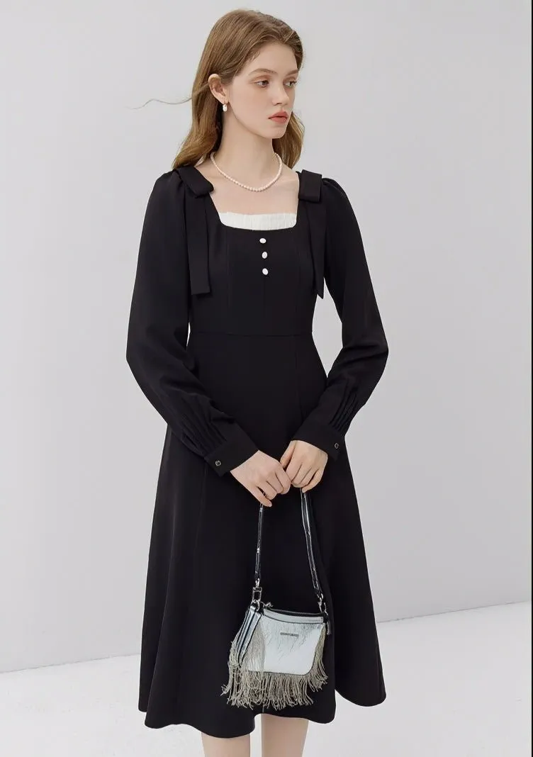 FRENCH PRESS PLEATED SLIM DRESS