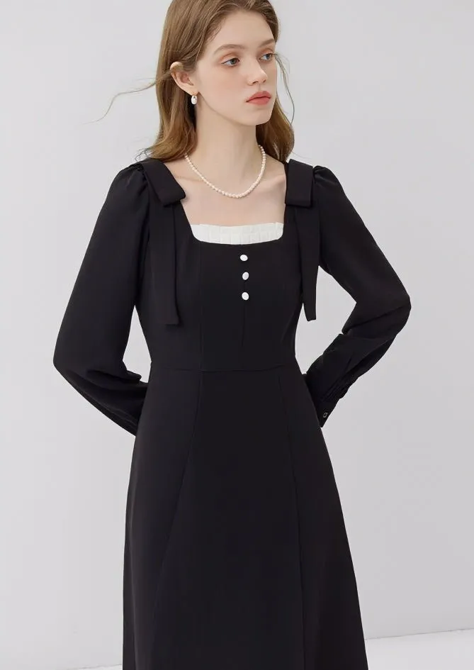 FRENCH PRESS PLEATED SLIM DRESS