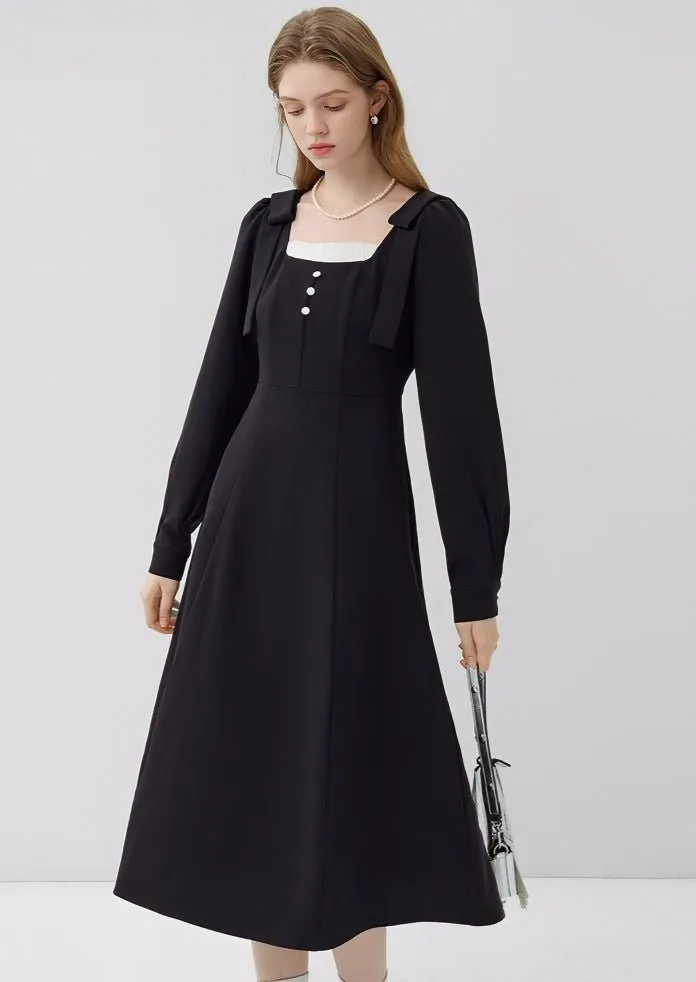 FRENCH PRESS PLEATED SLIM DRESS