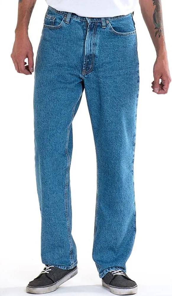 Full Blue 5 Pocket Relax FIT Jeans Big and Tall (70x30, Light Wash)