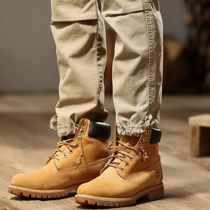 G-STONE Men's Cargo Pants Large Pocket Cinched Drawstring Legs Fashion Relaxed Fit Hiking Trousers Outdoor Stretch Pant