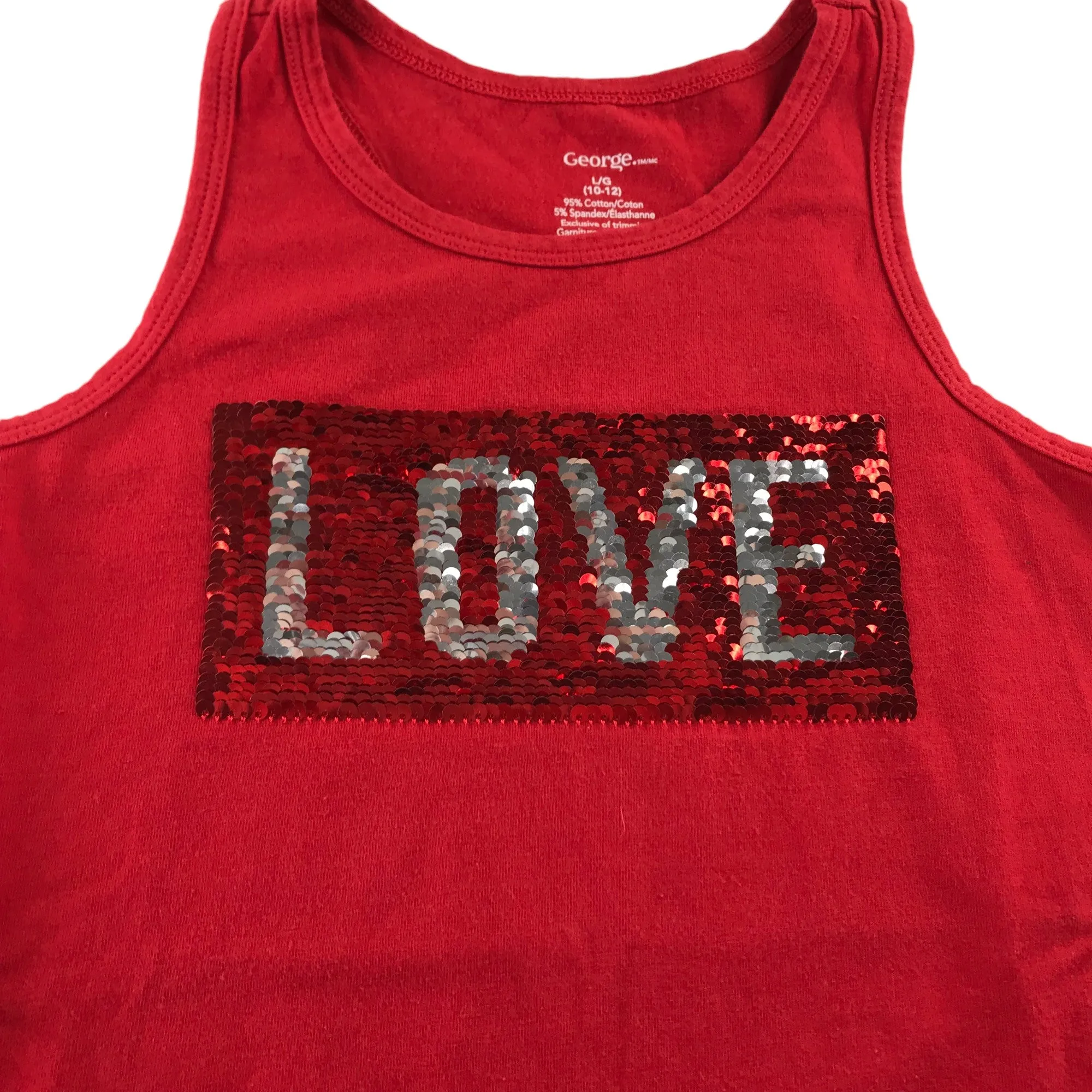 George tank top 10-12 years red flip sequin CANADA LOVE