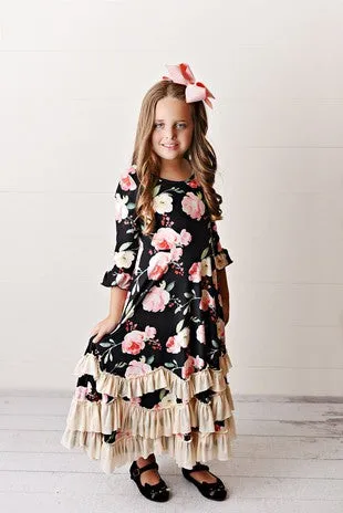 Girls' Floral Twirl Dress