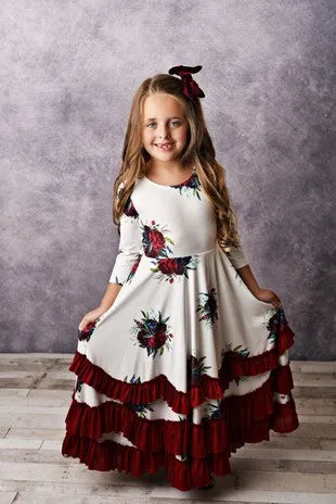 Girls' Floral Twirl Dress