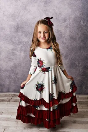 Girls' Floral Twirl Dress