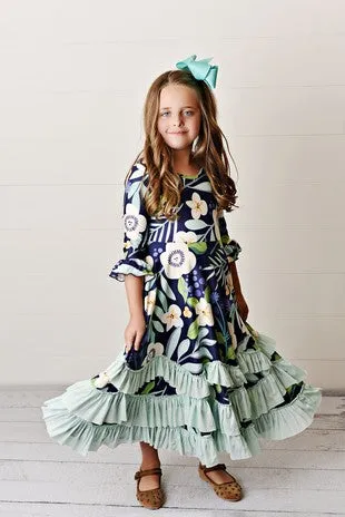 Girls' Floral Twirl Dress