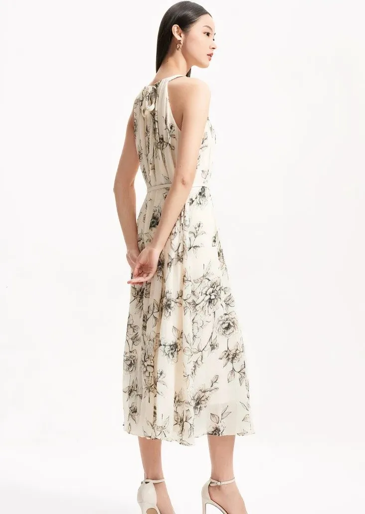 HALTER NECK FLOWER DRESS
