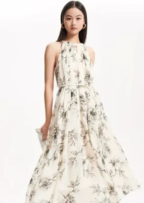 HALTER NECK FLOWER DRESS