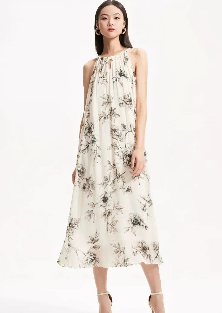 HALTER NECK FLOWER DRESS