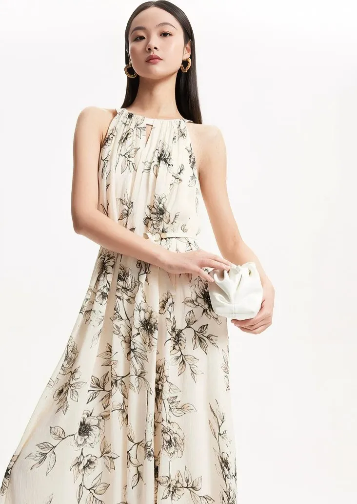 HALTER NECK FLOWER DRESS