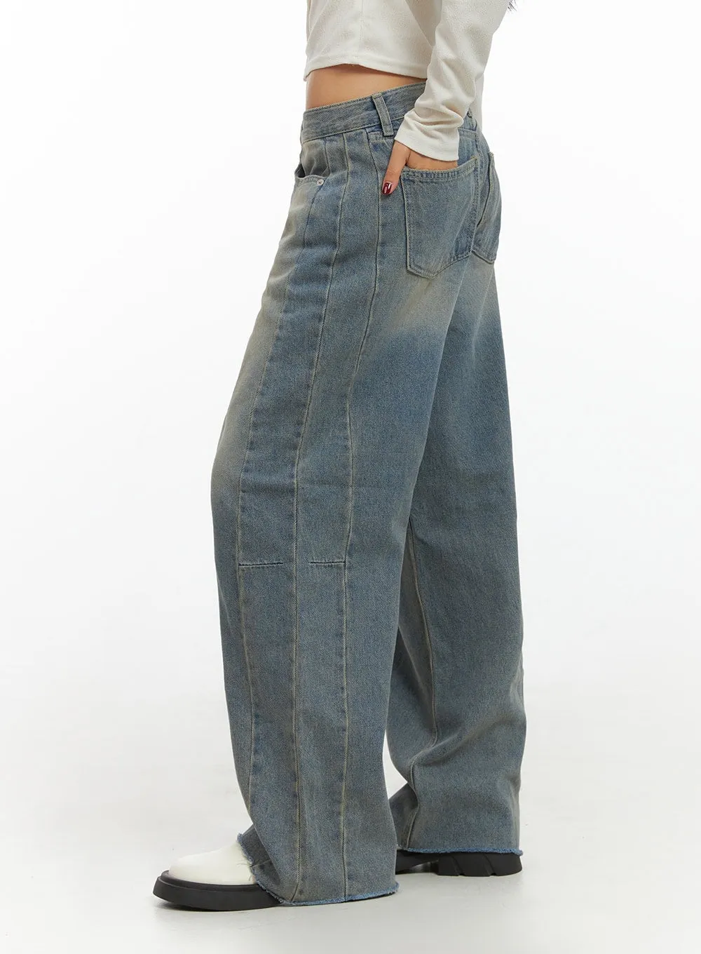Jade Light Denim Wide Jeans IS427