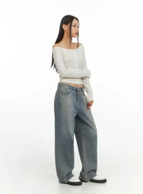 Jade Light Denim Wide Jeans IS427