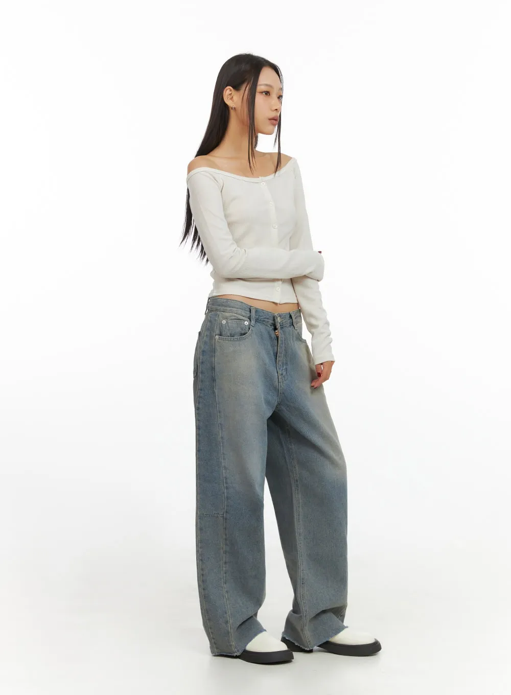 Jade Light Denim Wide Jeans IS427