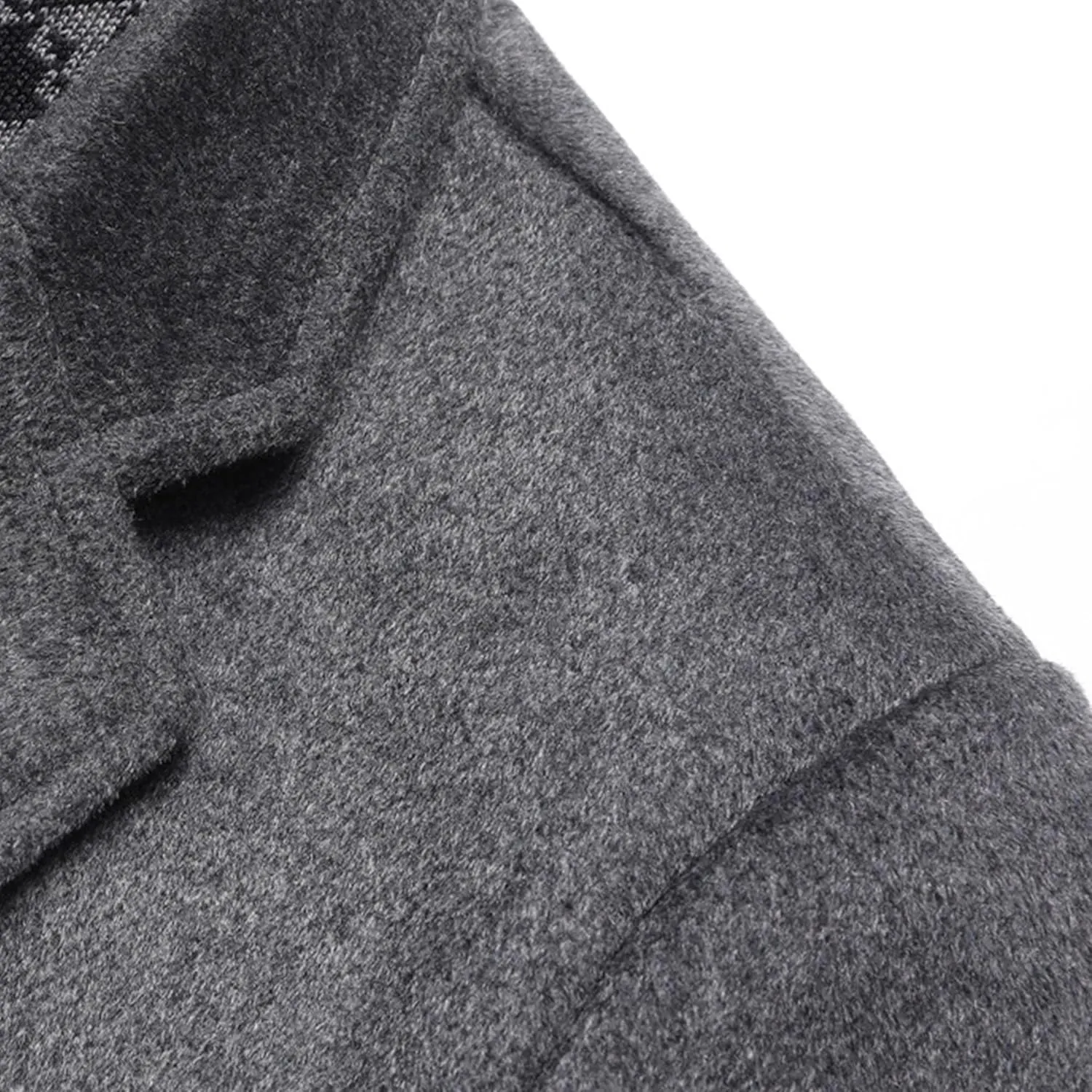 JEShifangjiusu Men'S Trench Coat Long Wool Coat Winter Classic Overcoat Top Pea Coat Slim Fit Business Down Puffer Jacket