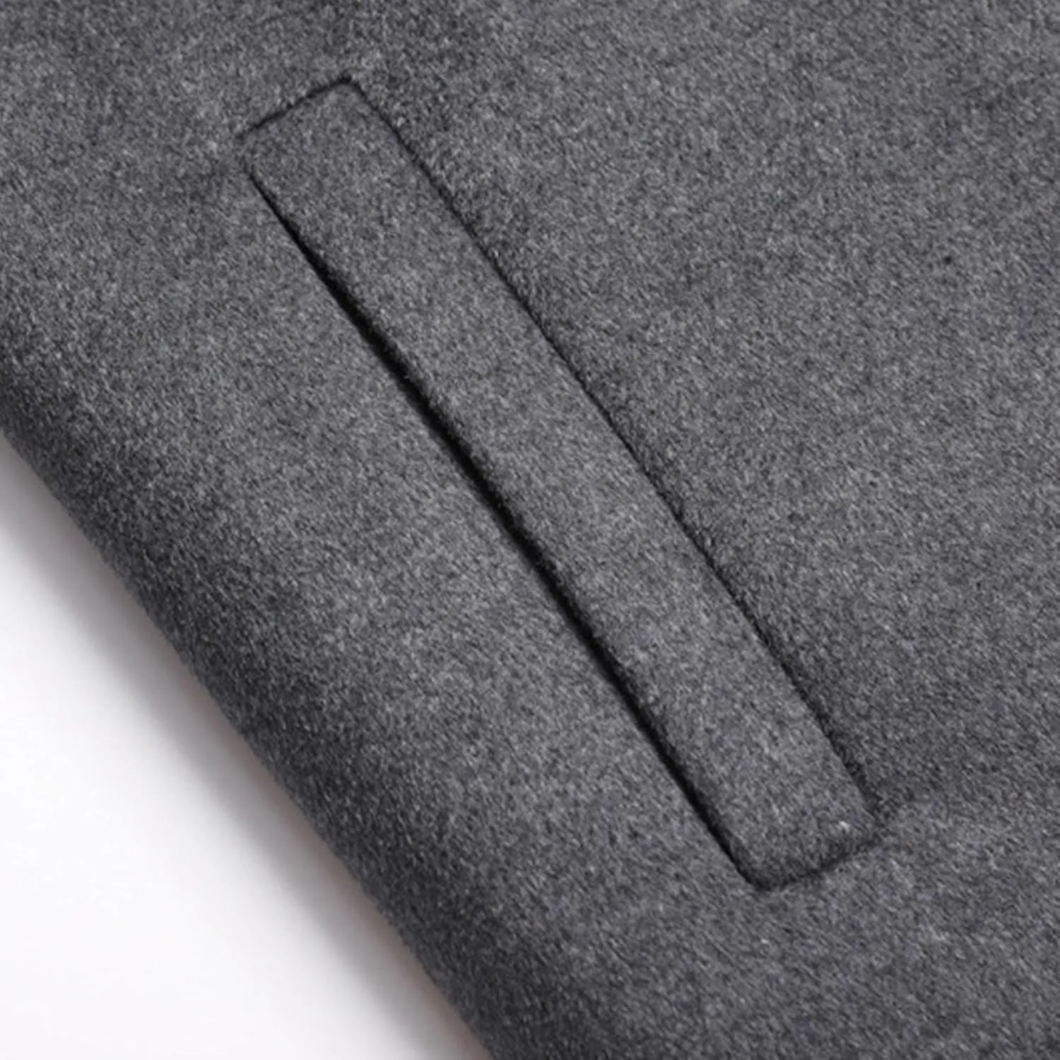 JEShifangjiusu Men'S Trench Coat Long Wool Coat Winter Classic Overcoat Top Pea Coat Slim Fit Business Down Puffer Jacket