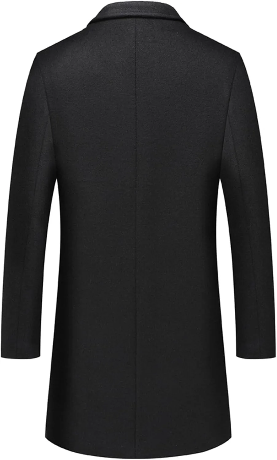 JEShifangjiusu Men'S Trench Coat Long Wool Coat Winter Classic Overcoat Top Pea Coat Slim Fit Business Down Puffer Jacket