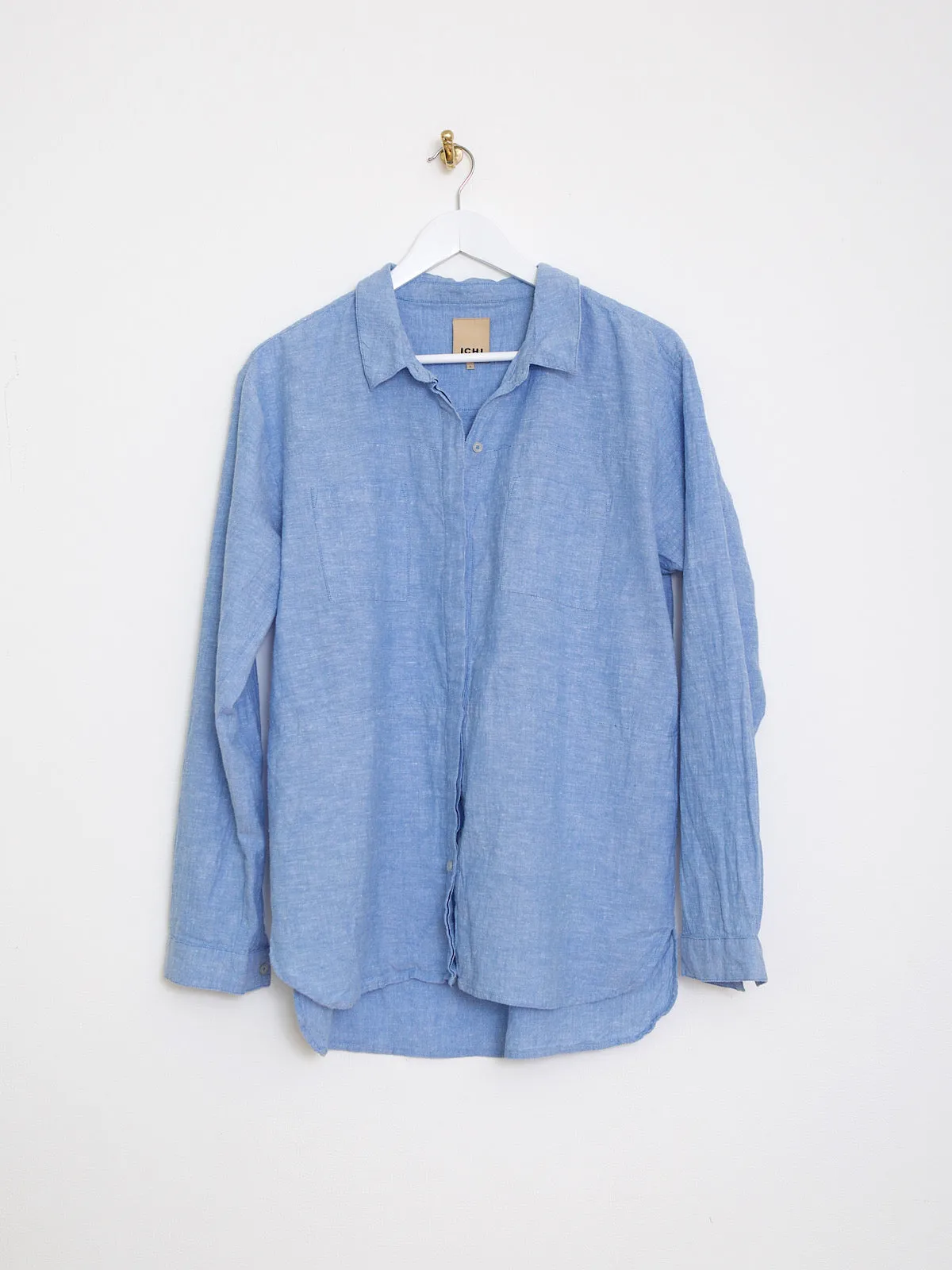 Linen blue oversized shirt