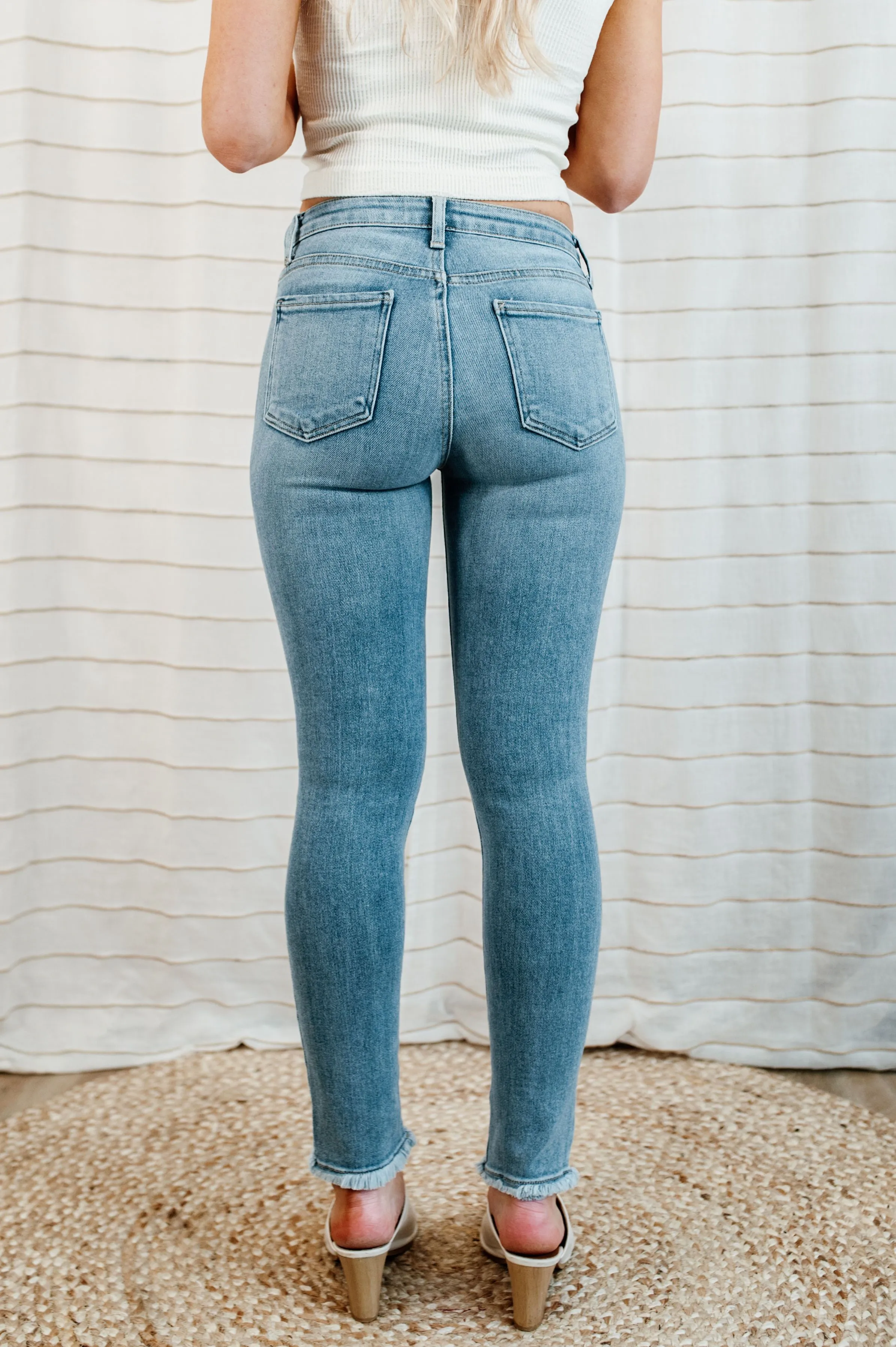 Millie Frayed Mid-rise