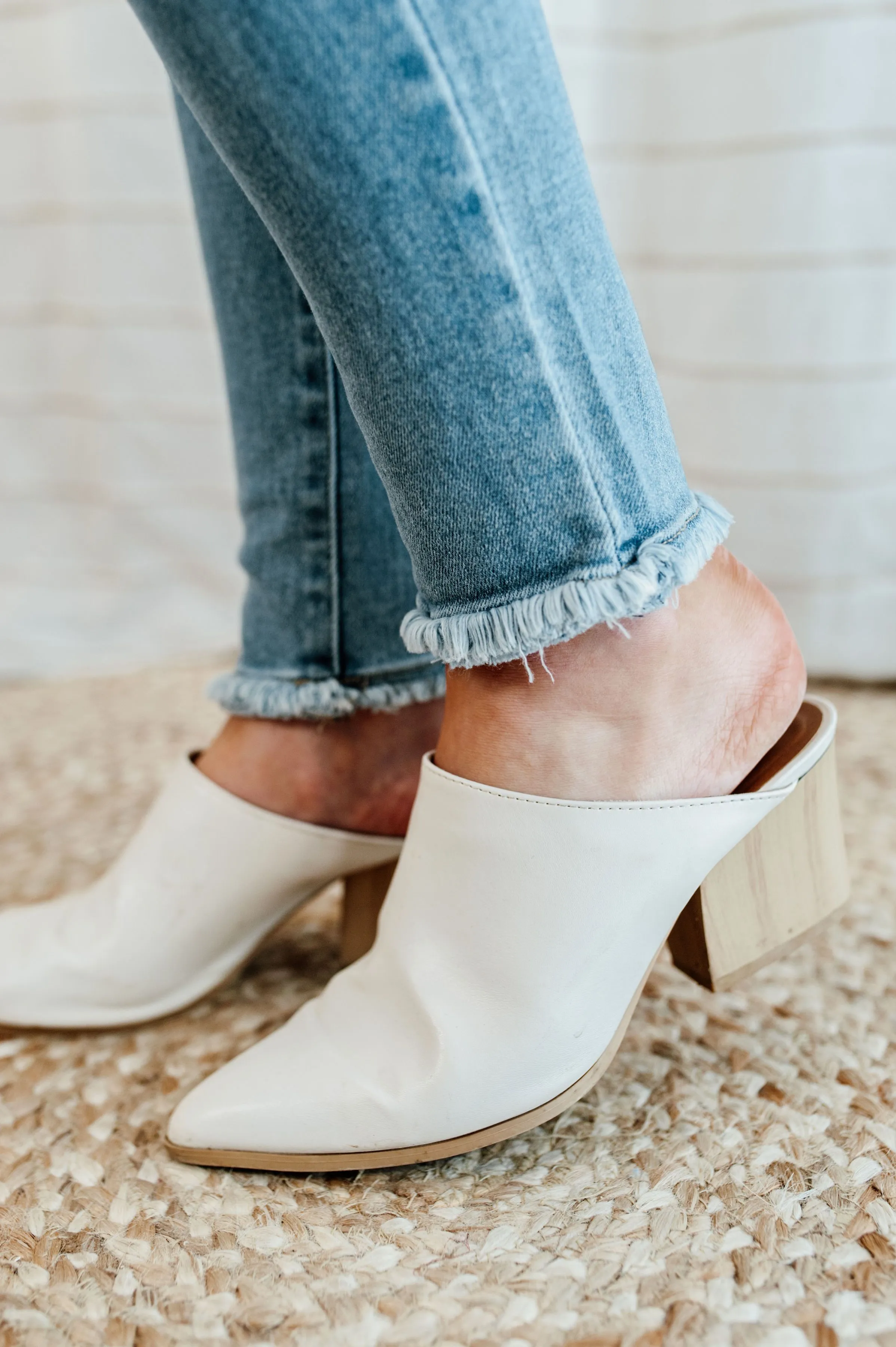 Millie Frayed Mid-rise