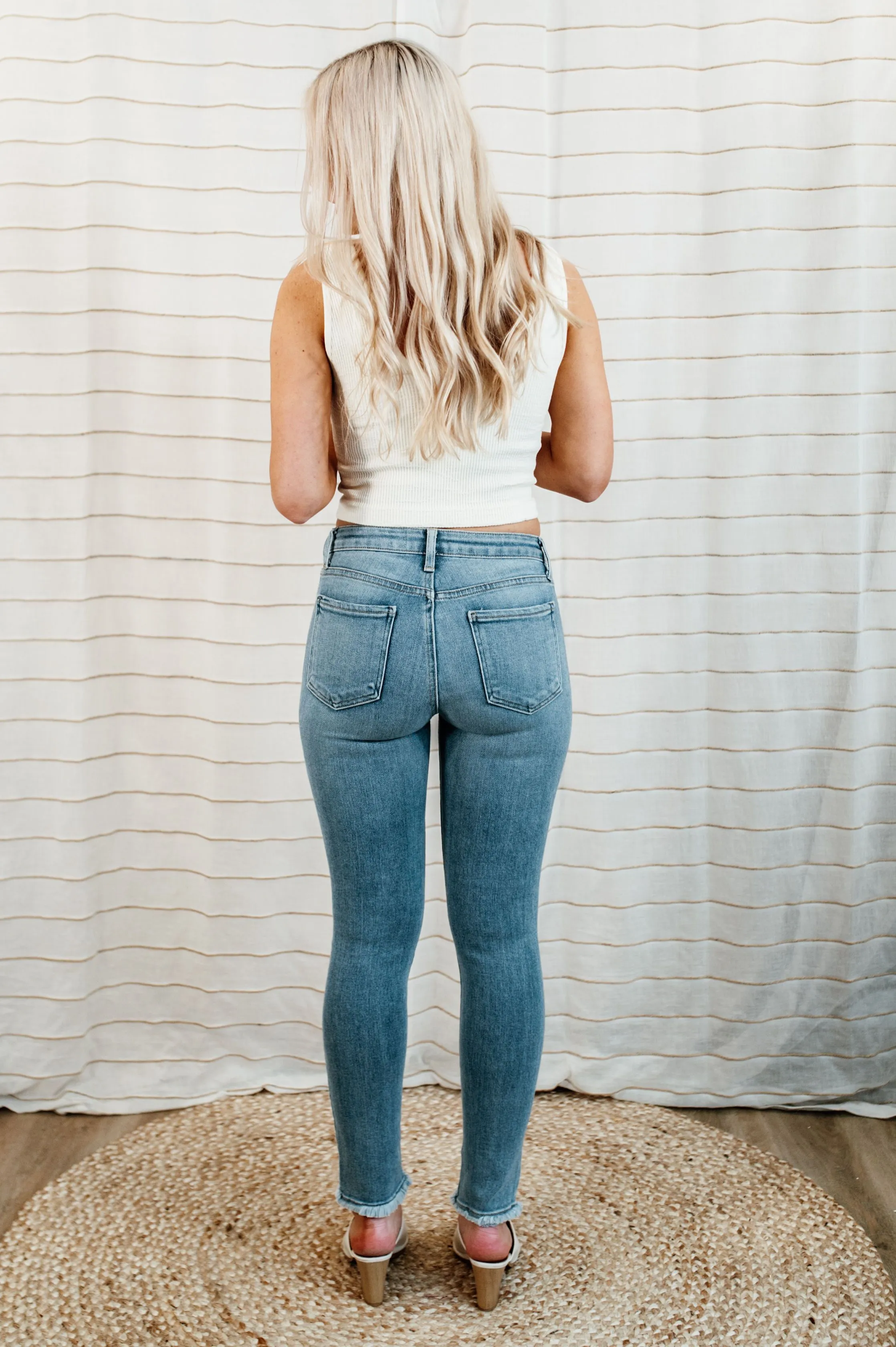 Millie Frayed Mid-rise