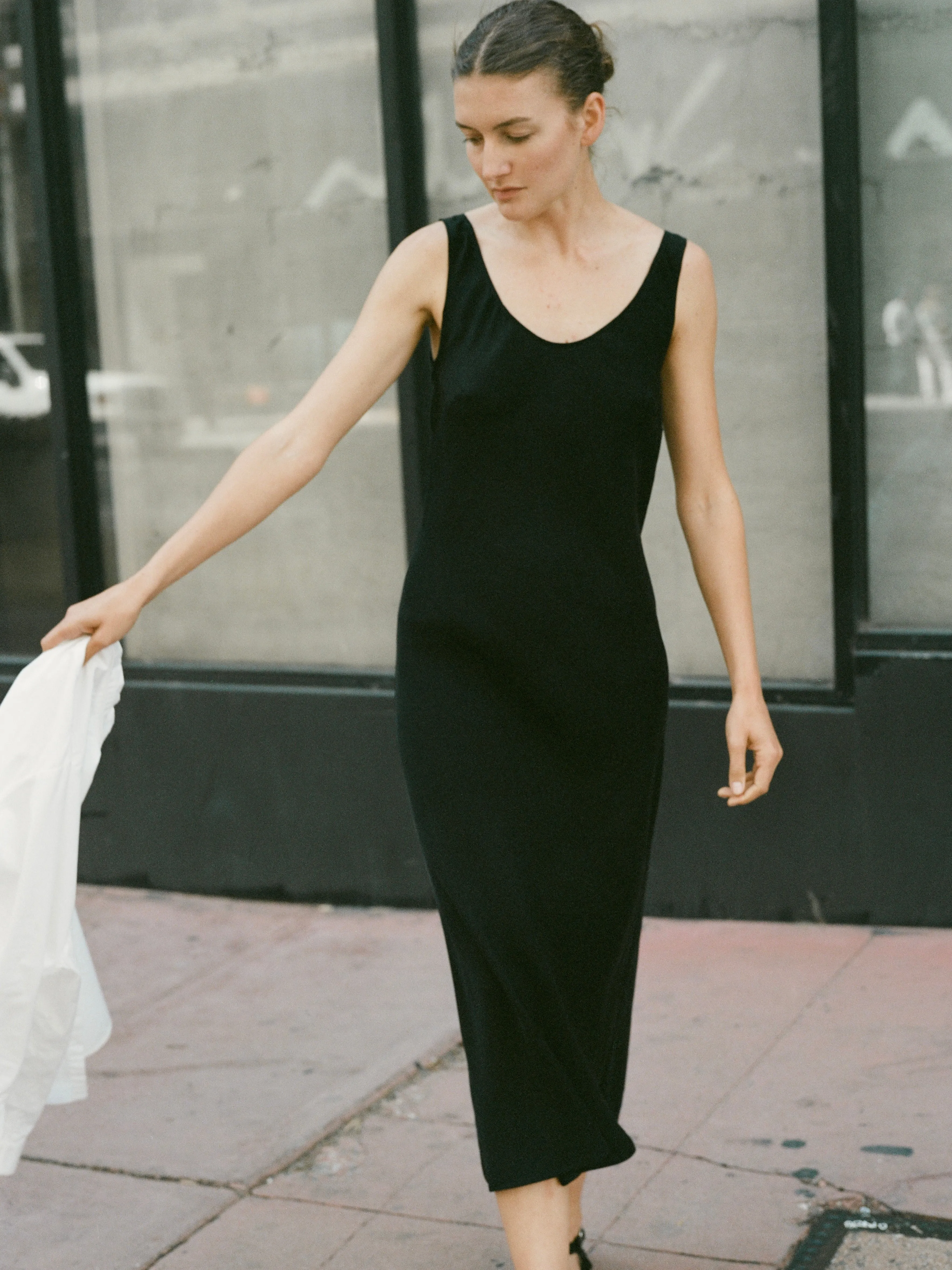 Murano Dress in Soft Black