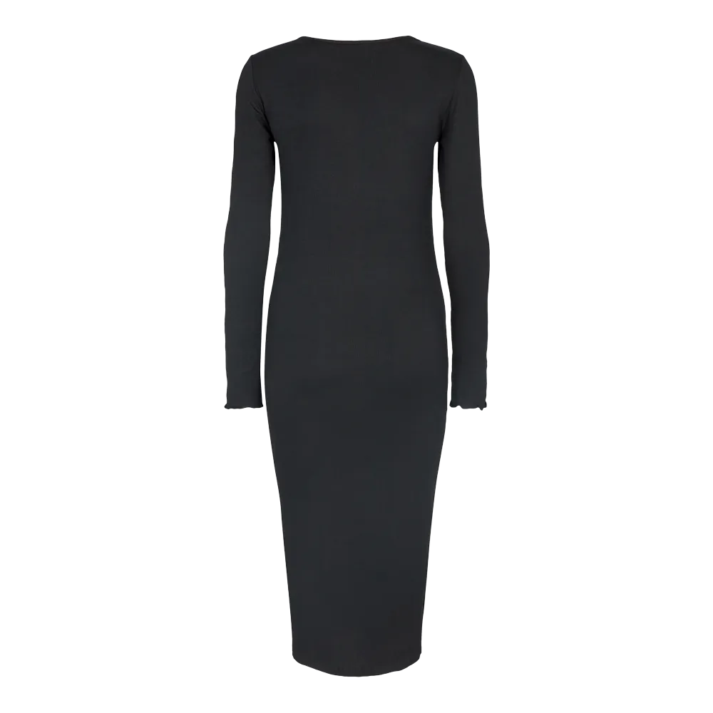 NATALIA-LS-DRESS - BLACK