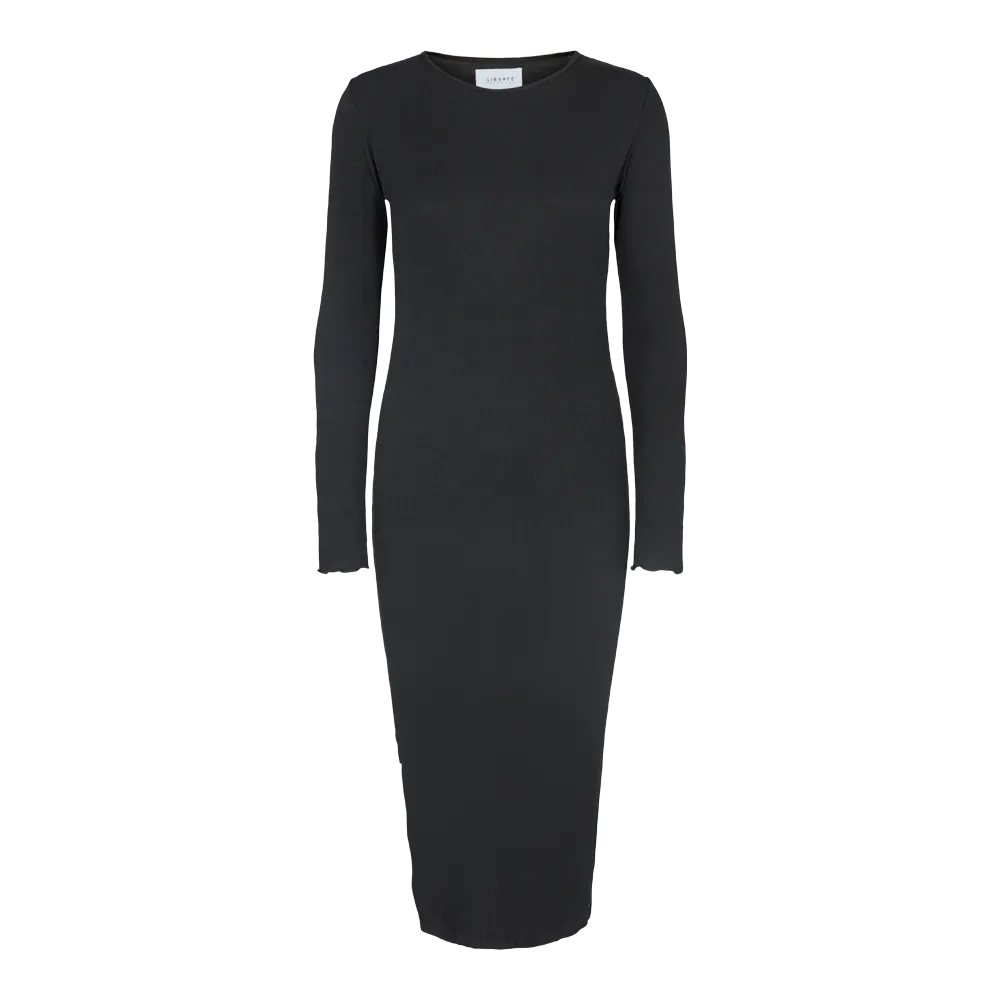 NATALIA-LS-DRESS - BLACK