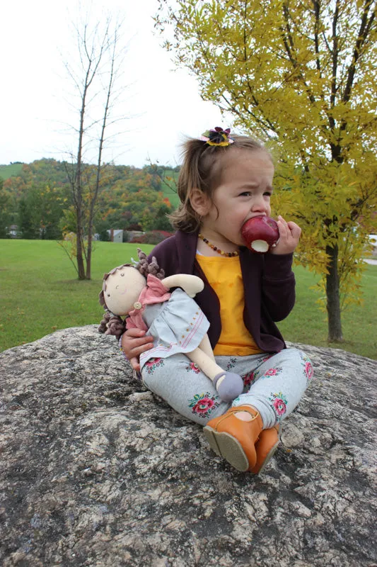 Organic Rose Doll with Brown Hair
